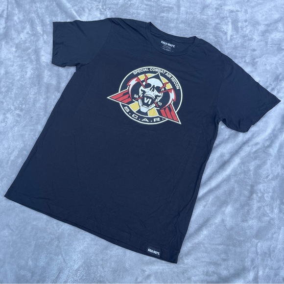 Official Call of Duty Promo S.C.A.R Tee Mens M COD Infinite Warfare TShirt Black - Picture 1 of 8